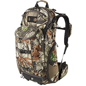 TIDEWE Hunting Backpack 3400cu, Silent Frame Hunting Pack for Bow/Rifle/Pistol(Next Camo G2)