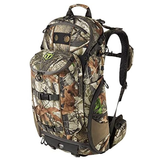 TIDEWE Hunting Backpack 3400cu, Silent Frame Hunting Pack for Bow/Rifle/Pistol(Next Camo G2)