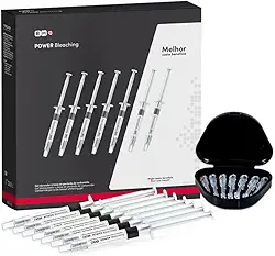 Kit Clareador Dental Caseiro Power Bleaching 22% 7 Unidades