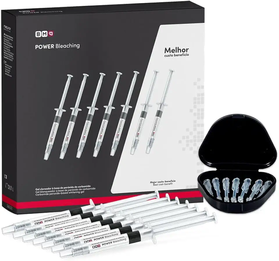 Kit Clareador Dental Caseiro Power Bleaching 22% 7 Unidades