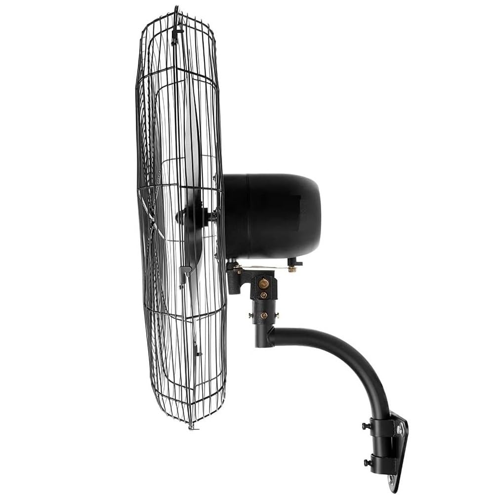 Ventilador Industrial de Pared, 180 W, Acero Inoxidable, 3 Velocidades, Inclinación ajustable Trabajo pesado Oscilante