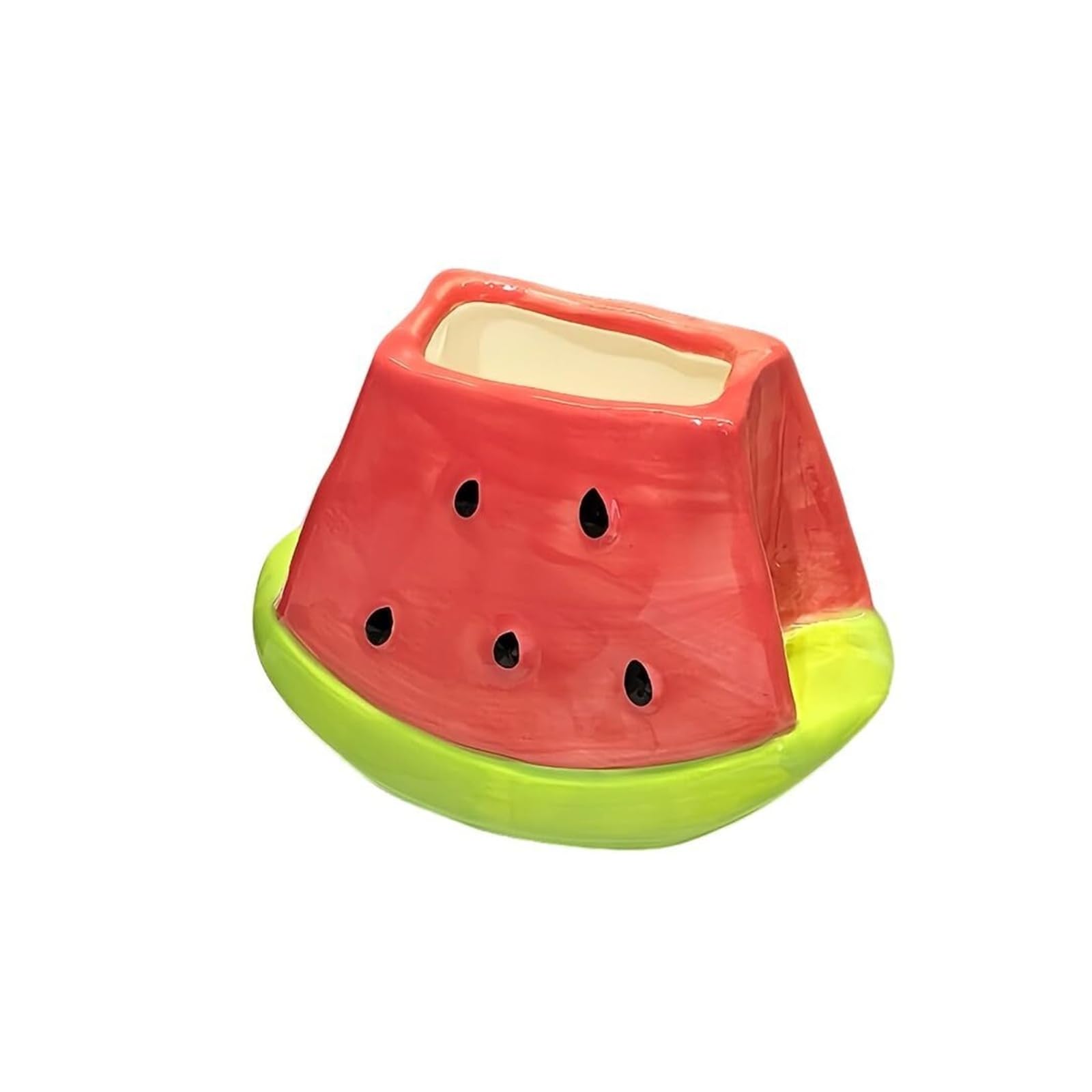 Makeup Brush Holder Ceramic Watermelon Toothbrush Holder Organizer And Toothpaste Vanity And Countertops Decor Accessories Organizer