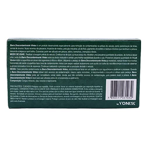 Removedor de Contaminantes V-Bar (Clay Bar) 100g Vonixx