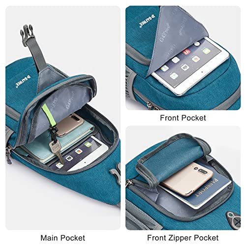 G4Free Rfid Sling Bag Crossbody Sling Backpack Small Chest Shoulder Backpack Men Women Hiking Outdoor(Teal Blue) #TOP3