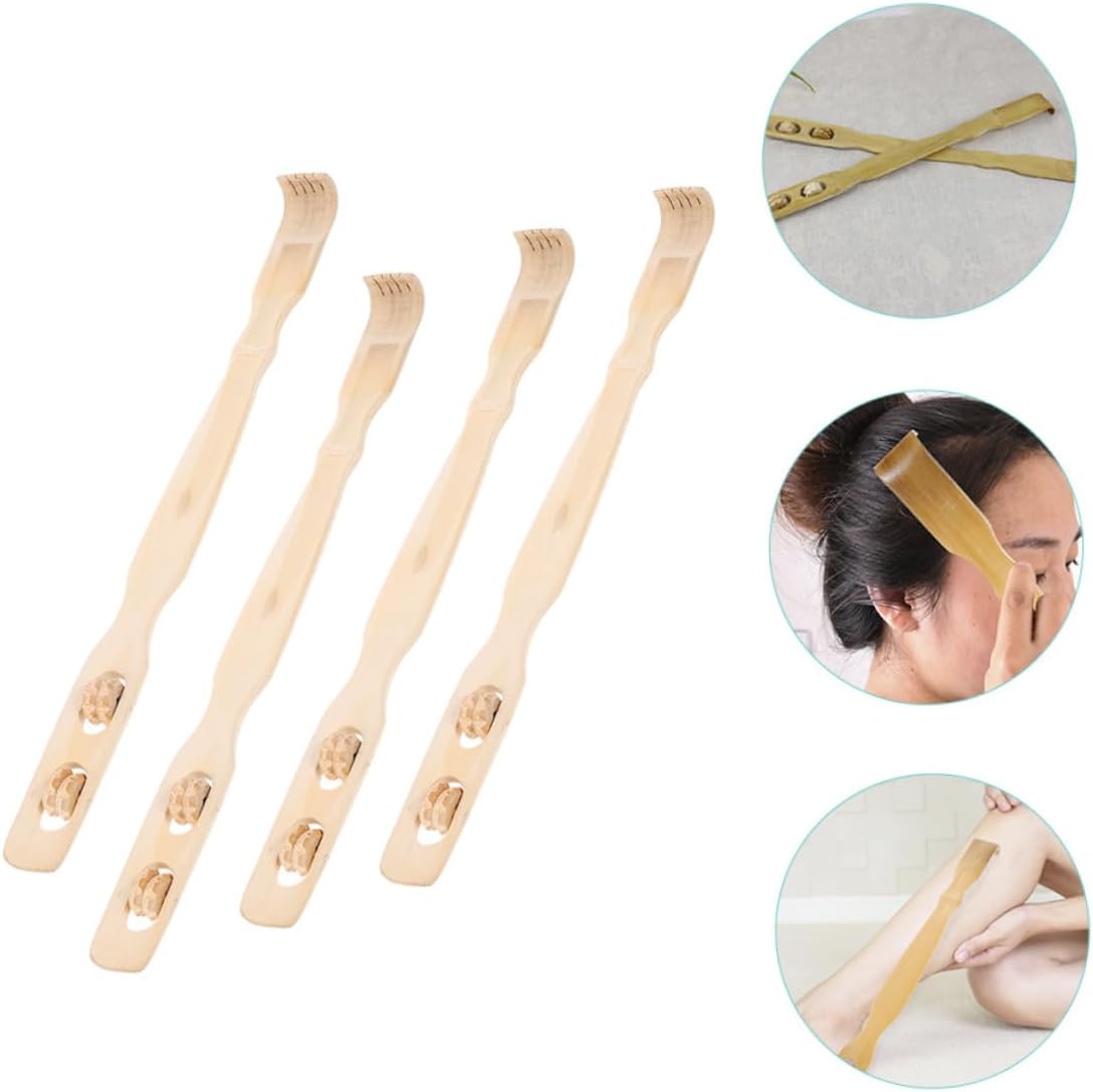 4Pcs Back Scratcher Handheld for Adults and Pregnant Women Smooth Comfortable Body Scratching Tool for Relaxation and Itch Relief