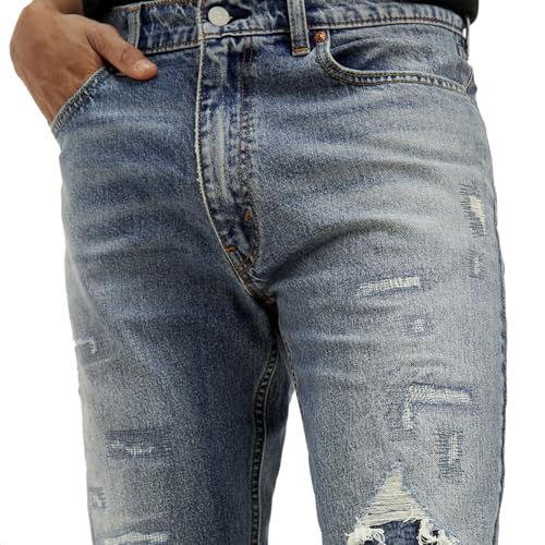 Image of Levi's Men's 555 Relaxed Straight Fit Blue Jeans