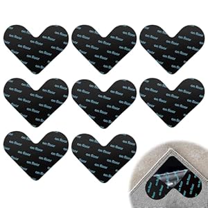 DGUSO Teppich Antirutschunterlage Antirutschmatte für Teppich 8 Pieces Shaped 95 * 75mm Schwarze Floor Mat Fixing Sticker Anti Slip Carpet Floor Mat Teppich Rutsch Stop Anti Rutsch Teppichunterlage