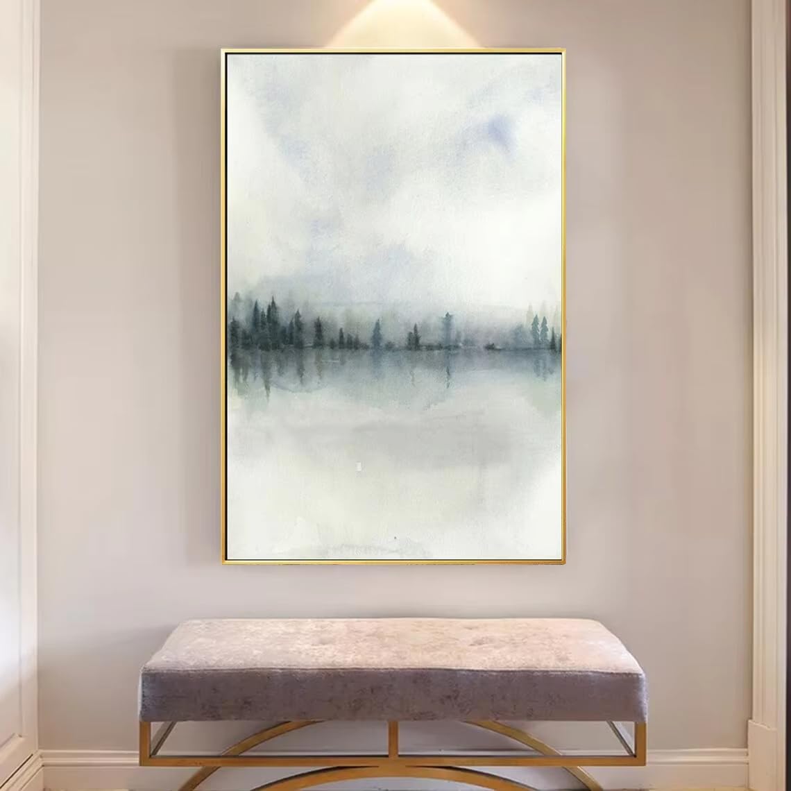 DFZEWKI Abstract Gold Pink Canvas Modern Colorful Living Room Wall Art for Living Room Home Decor(40x60cm(16x24in)/No frame)