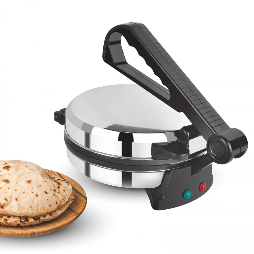 Electric Roti Maker with Non-Stick Surface, Stainless Steel and Black, Automatic Temperature Control for Chapati and Tortilla-image-33