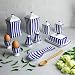 City to Cottage® Set da Cucina da 10 Pezzi | Barattoli Grandi e Piccoli per Spezie e Farina, Portaburro, Portauova, Set Sale e Pepe, Poggiamestolo