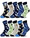 Kyopp 10 Paar Socken Kinder Jungen Kindersocken Dinosaurier Cotton Socks 33-37