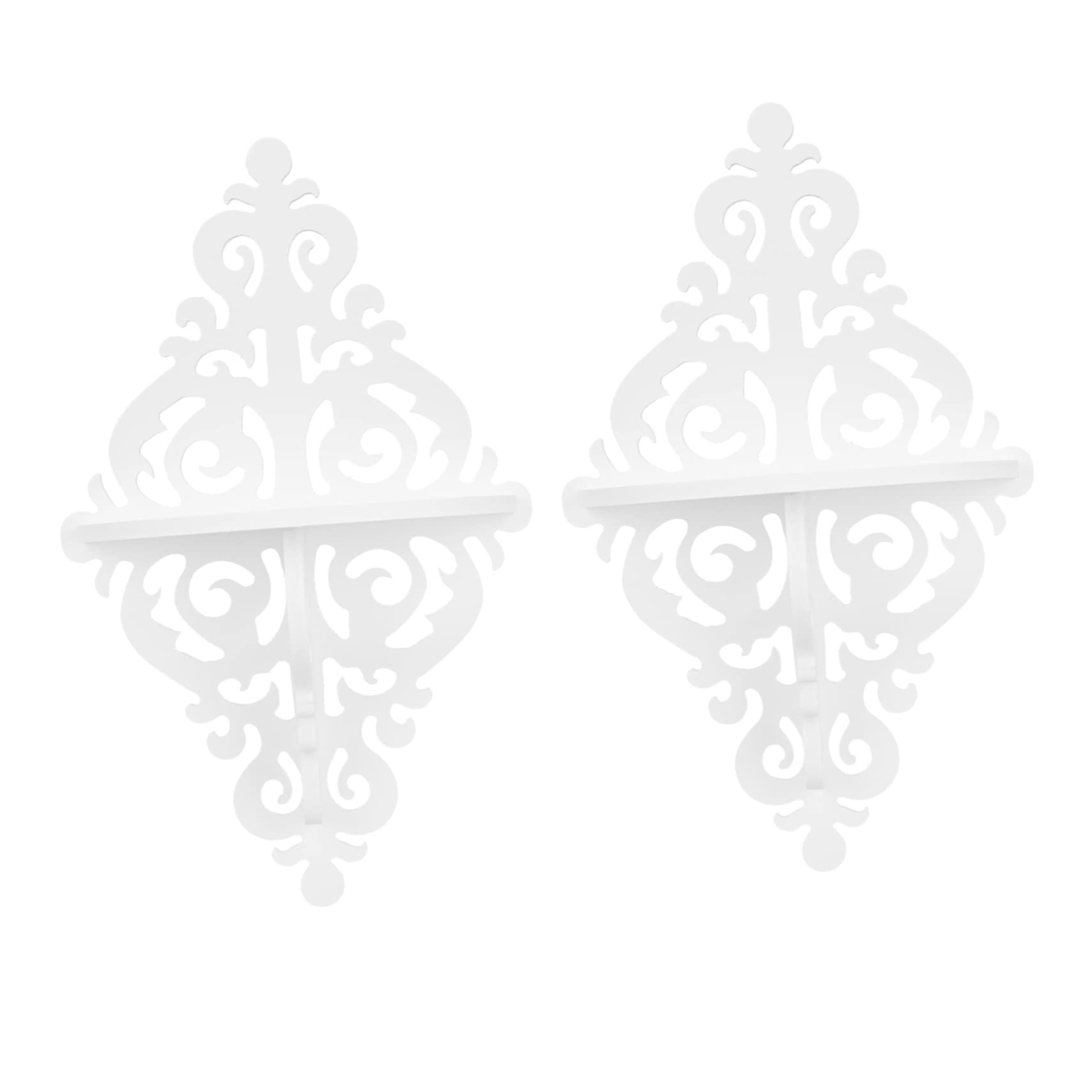 OUNONA 2pcs Wall Hanging Rack Stylish Wall Mounted Storage Shelves for Kitchen and Bathroom Elegant Organizer for Home Decor Stable Design for Small Items