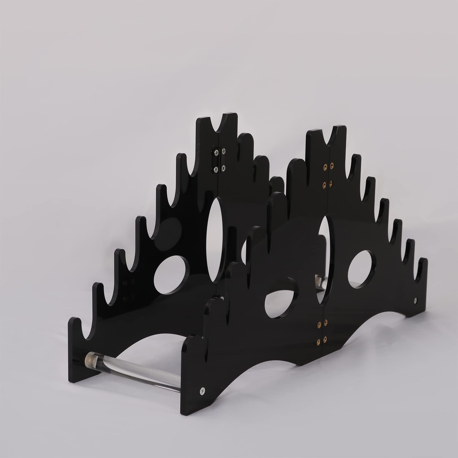 Retient 12 couteaux de poche stand Noir - Collection de couteaux acrylique