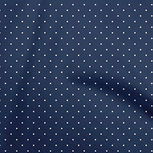 oneOone Cotton Poplin Twill Blue Fabric Dot Quilting Supplies Print Sewing Fabric by The Yard 56 Inch Wide