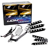 iJDMTOY RGBW Multicolor LED DRL Board Lighting Kit Compatible With 2015-2017 Ford Mustang,...