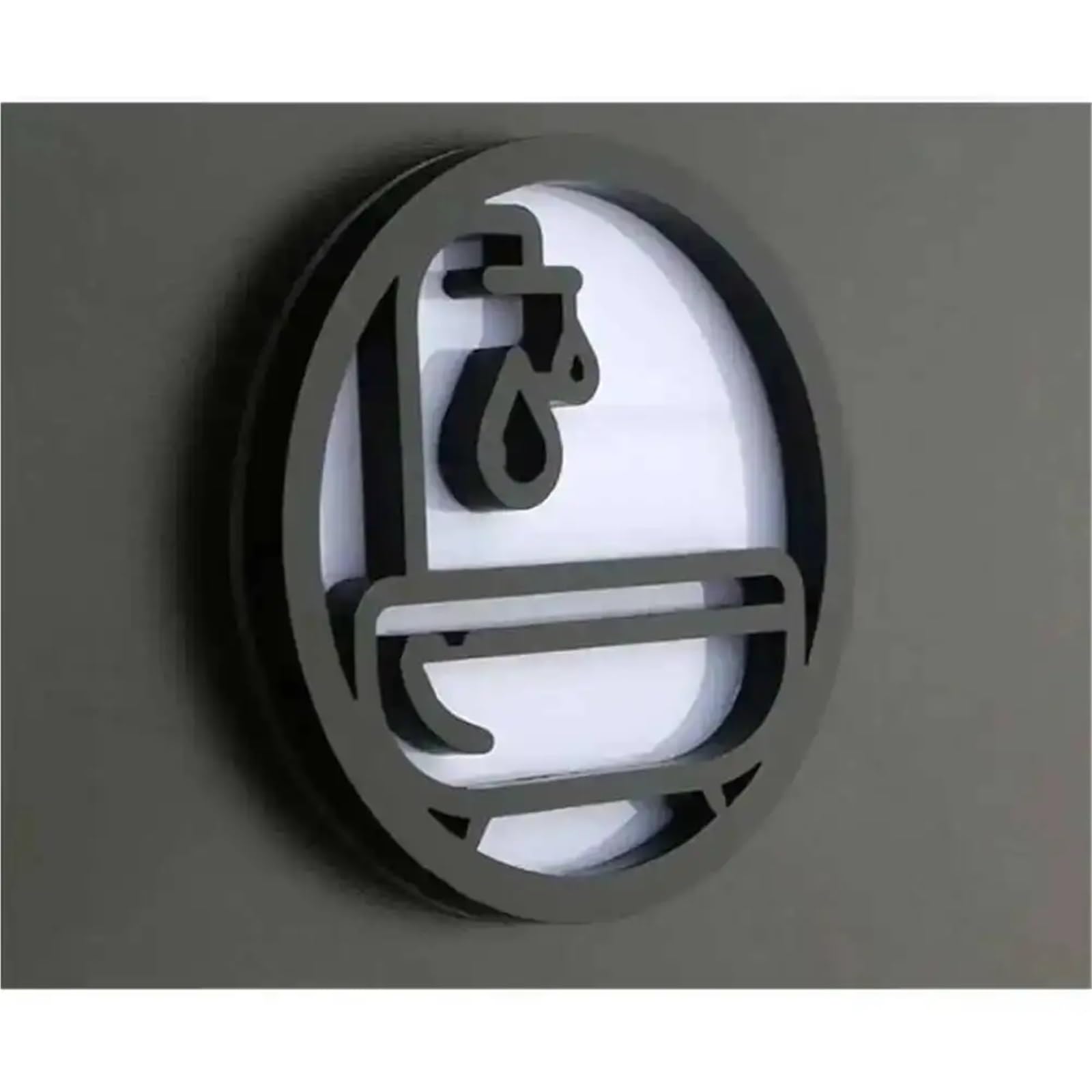 Badezimmer Schild 1PCS 3d Runde Dusche Zimmer Bad Badezimmer Erinnerung Dreidimensionale Signage Zeichen