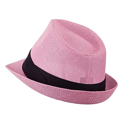 Paper Straw Black Band Baby Fedora2