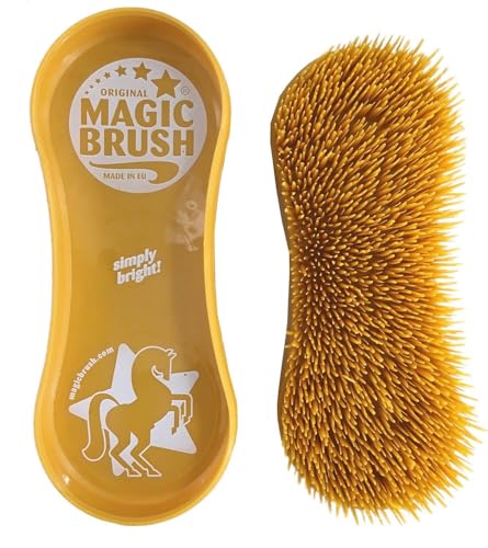 netproshop Pferde Bürsten Magic Brush Gegen Hartnäckigen Schmutz, Farbe:Curry