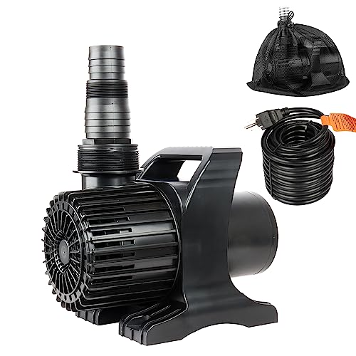 OYO WATER Pond Pump Waterfall Pumps Submersible Outdoor Water Fountain Pump with Barrier Pump Bag 32.8FT POWER CORD (11800GPH)