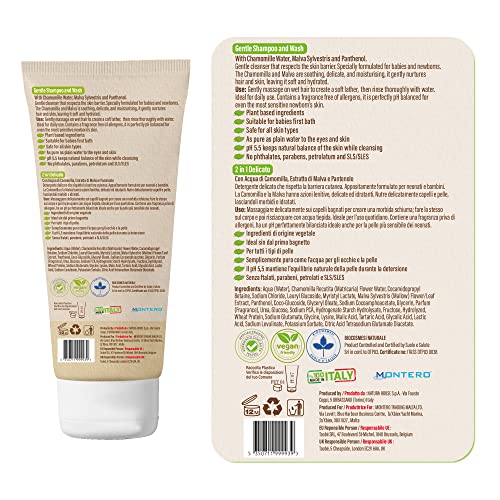 Image of bebe Gentle Shampoo and Wash for Babies and Kids, Bio, No-tear Formula, Hypoallergenic 200 mL / 6.76 fl. oz.