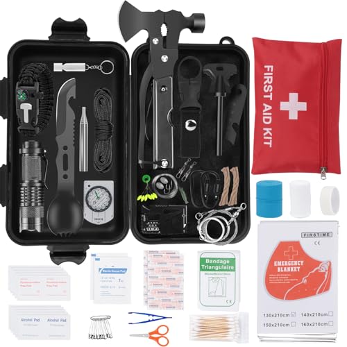 QLOUNI 68pcs 30-in-1 Outdoor Tool Set, Outdoor Gear and Equipment Professional Equipment for Camping,Outdoor