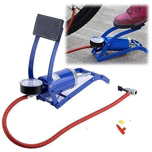 Image of Drumstone (𝟏𝟓 𝐘𝐞𝐚𝐫𝐬 𝐖𝐚𝐫𝐫𝐚𝐧𝐭𝐲) Portable High-Pressure Foot Pump - Hands-Free Air Tyre Inflator for Car, Bike, Cycle & Sports Balls, Rapid Inflation, Efficient & Quick Pump Compressor
