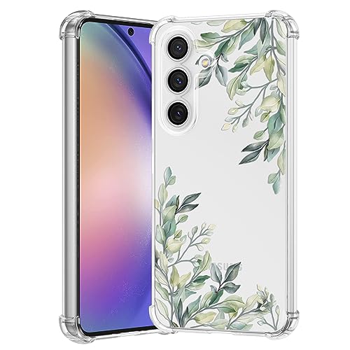 Coque Samsung Galaxy A15 antichoc en silicone transparent avec motif fleurs