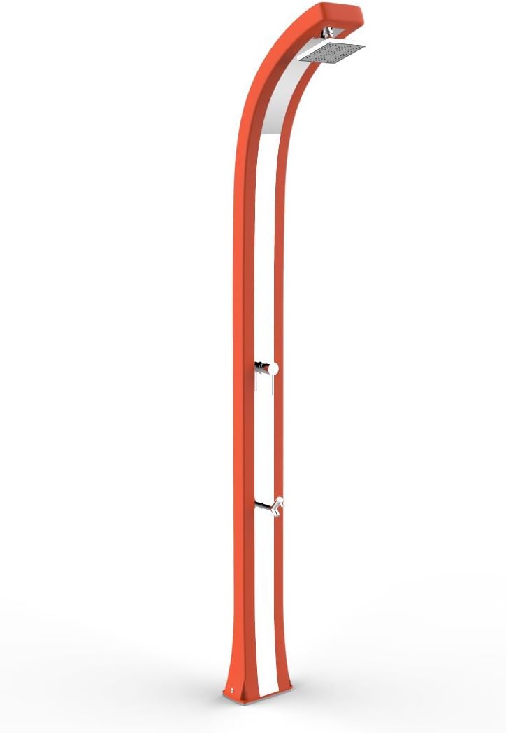 Designer Classic Dual Input Curve Shower Hot and Cold Water ARKEMA Spring Plus in poletilene HD for Internal and External with Mixer and Shower lavapiedi ARKEMA B125 2009 Orange