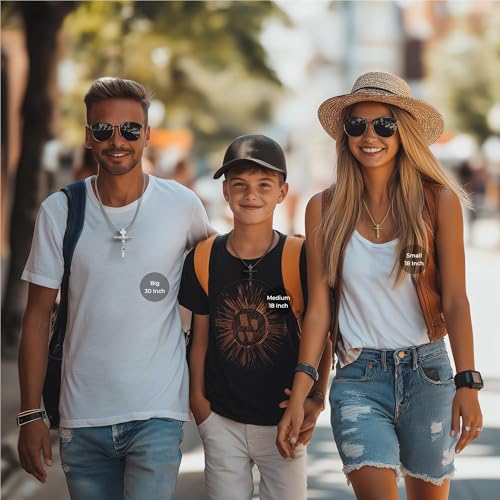 Crucifix Cross Necklace for Men and Women with Exquisite Jesus Pendant and Stainless Steel Chain 16-30 Inch4