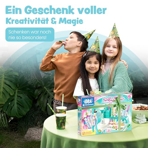 Clementoni Idea Stift-Atelier mit über 50 Accessoires - DIY Stifte-Set mit über 50 Accessoires - Bastelset zum Stifte selber machen, Kreativspielzeug & Geschenk-Set für Kinder ab 6 Jahren, 59415