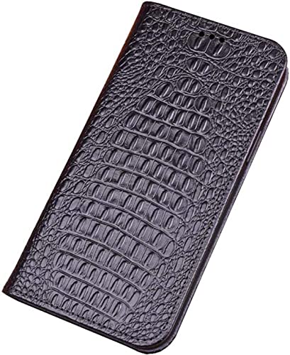 Étui iPhone 14 antichoc à rabat cuir noir pour éviter les rayures d'écran