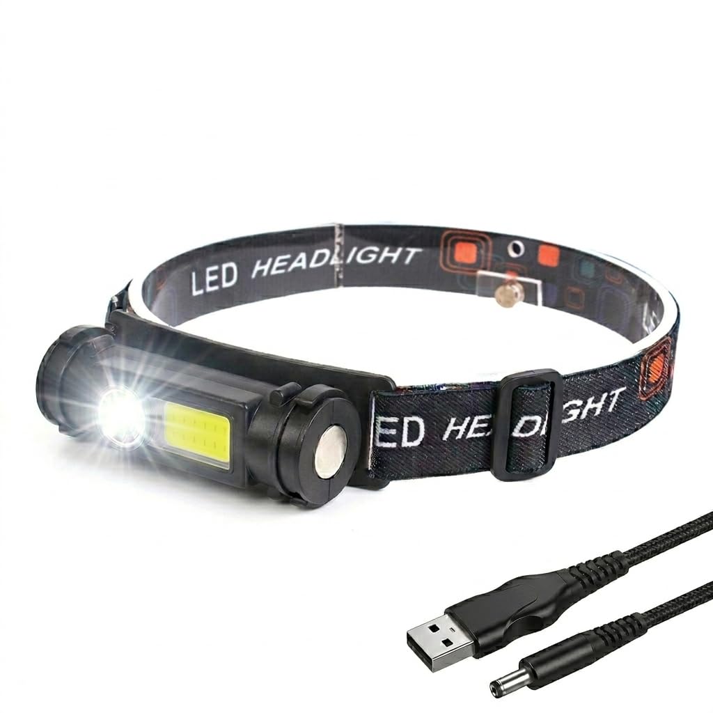 Rechargeable Headlamp,180-Degree Adjustable,Waterproof Head Lights for Forehead,Adjustable Head Flashlight For Adults,Head Light Flashlight for Camping , Reading, Sports, Running, Hiking, Fishing-image-47