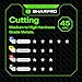 SHARPRO 6MM End Mills 6MM Shank, 2 Flute Carbide Square Endmill with AlCrN Coated, Upcut Spiral CNC Router Bits for Alloy Steel, Metal and Stainless Steel