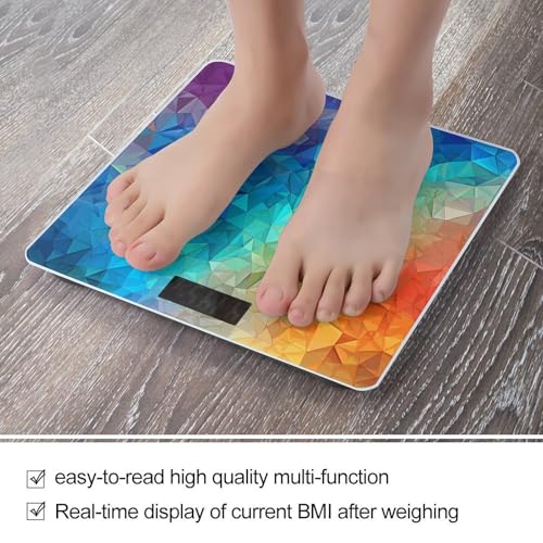 Báscula digital de baño Rainbow Triangle con plataforma amplia miniatura 5