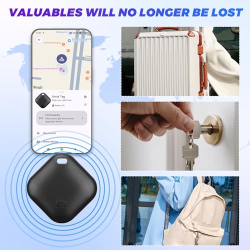 GPS Tracker Android ohne ABO, [Google Offizielle Zertifiziert] Smart Tracker Android kompatibel mit Google’s Find Hub-App, Mini Tracker wasserdicht IP68 für Schlüssel Gepäck Geldbörse (4PCS)