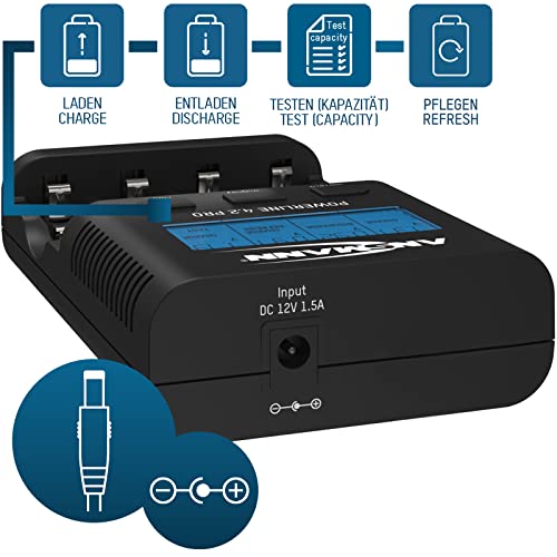 Ansmann Caricabatterie Per 4 Batterie Aa/Aaa Nimh – Caricatore Con 5 Programmi Di Ricarica: Ricarica, Scarica, Test, Ricarica Rapida – Powerline 4.2 Pro - 3