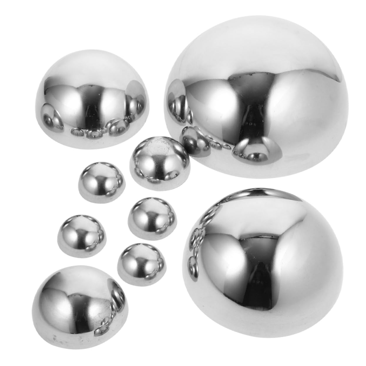 BESPORTBLE 27 STK Gartenspiegelkugel polierte Hohlkugel polierte glänzende Kugel Spiegelball blumenschmuck edelstahlkugel Reflektierende Halbkugel für den Garten halb reflektierender
