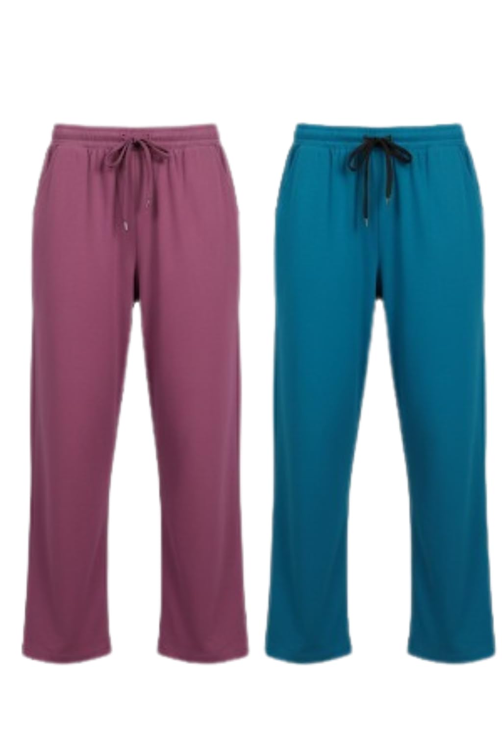 cupid Woman's High Rise Cotton Straight Pant,Stretchy Parallel Leg Pyjama for Night wear_ Combo Pack of 2-picture-26