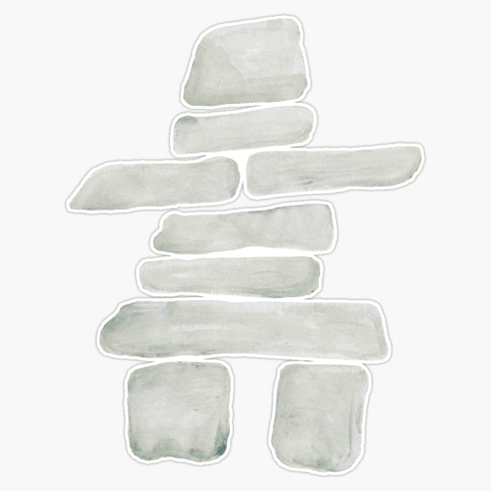 Inukshuk Bumper Sticker Vinyl Decal 5"