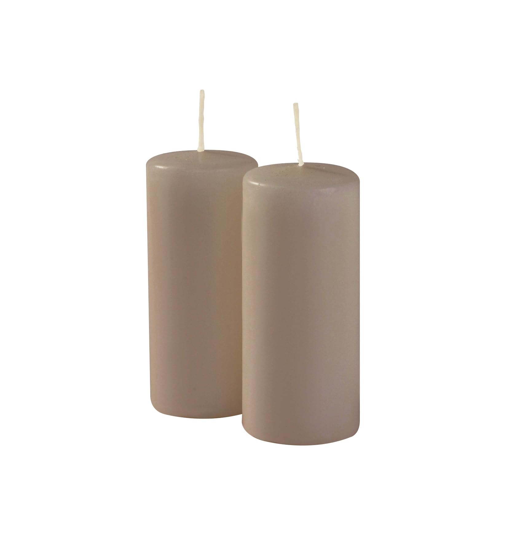 Risthò 9 x Cera Candles, Taupe, Diameter 5 cm, Height 12 cm
