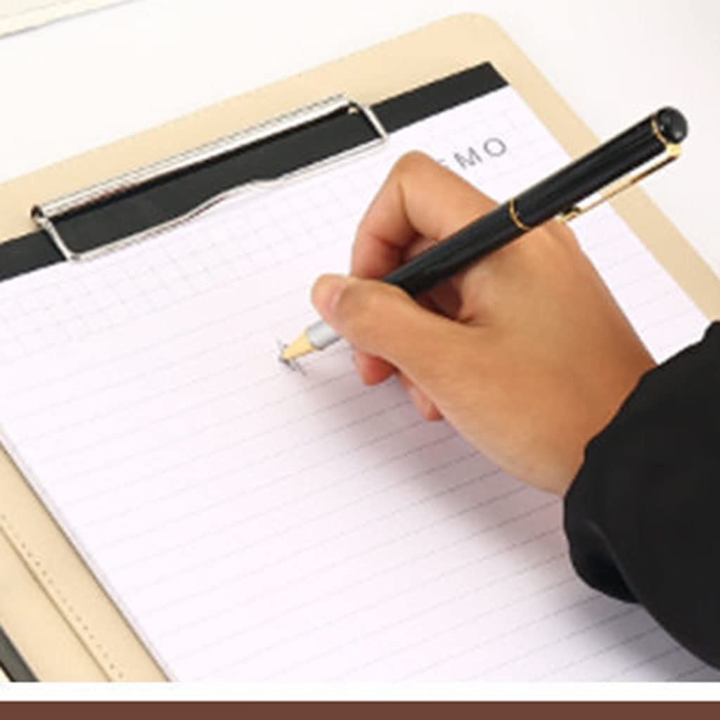 Porte Documents Porte Bloc A4 Porte-Portefeuille en Cuir PU A4, Porte-Documents avec Anneau, classeur Amovible, Presse-papiers Multi-Poches pour Organisateur d'affaires, Entretien