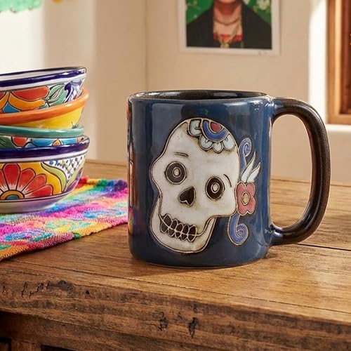 Taza artesanal Calavera Azúcar 16oz miniatura 6