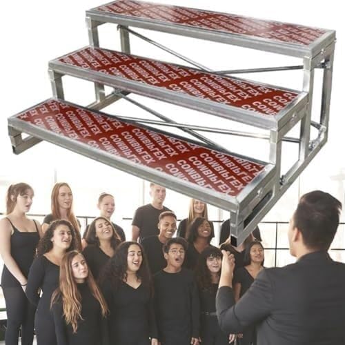 Choir Stage Risers Anti Slip Commercial Riser Platform Portable Choral Stairs Staircase Stand，Choral Step Treads, Choir Stage Risers Anti Slip Commercial Riser Platform School Church Theater