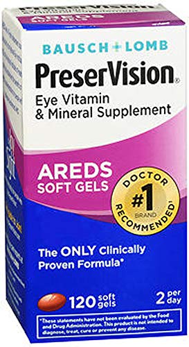 PreserVision Eye Vitamin & Mineral Supplement - 120 Gelcaps, Pack of 2