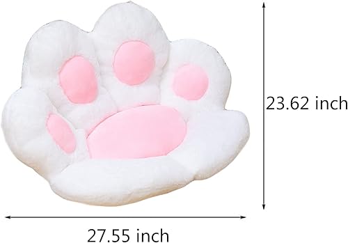 Miniatura 5 de Lindo cojín de asiento, cojín de asiento, cojín con forma de pata de gato, cojín para silla de oficina, cojín de felpa Kawaii para sillas de comedor