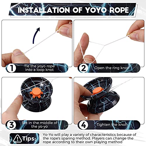 4 pieces yoyo alloy responsive ball metal yoyo string trick ball for beginners boys adults players auto return technology ballmulti style