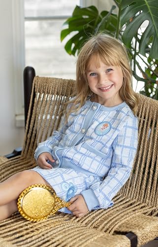 Image of Disney Frozen Elsa Minnie Princess Girl Outfit Knit Top & Tweed Skirt Set 2-13Y