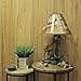 North American Bull Moose Table Lamp with a 12-Inch Diameter Forest Print Shade- Wildlife Decor - Perfect for Living Rooms, Cabins, and Bedrooms - 20 Inches Tall