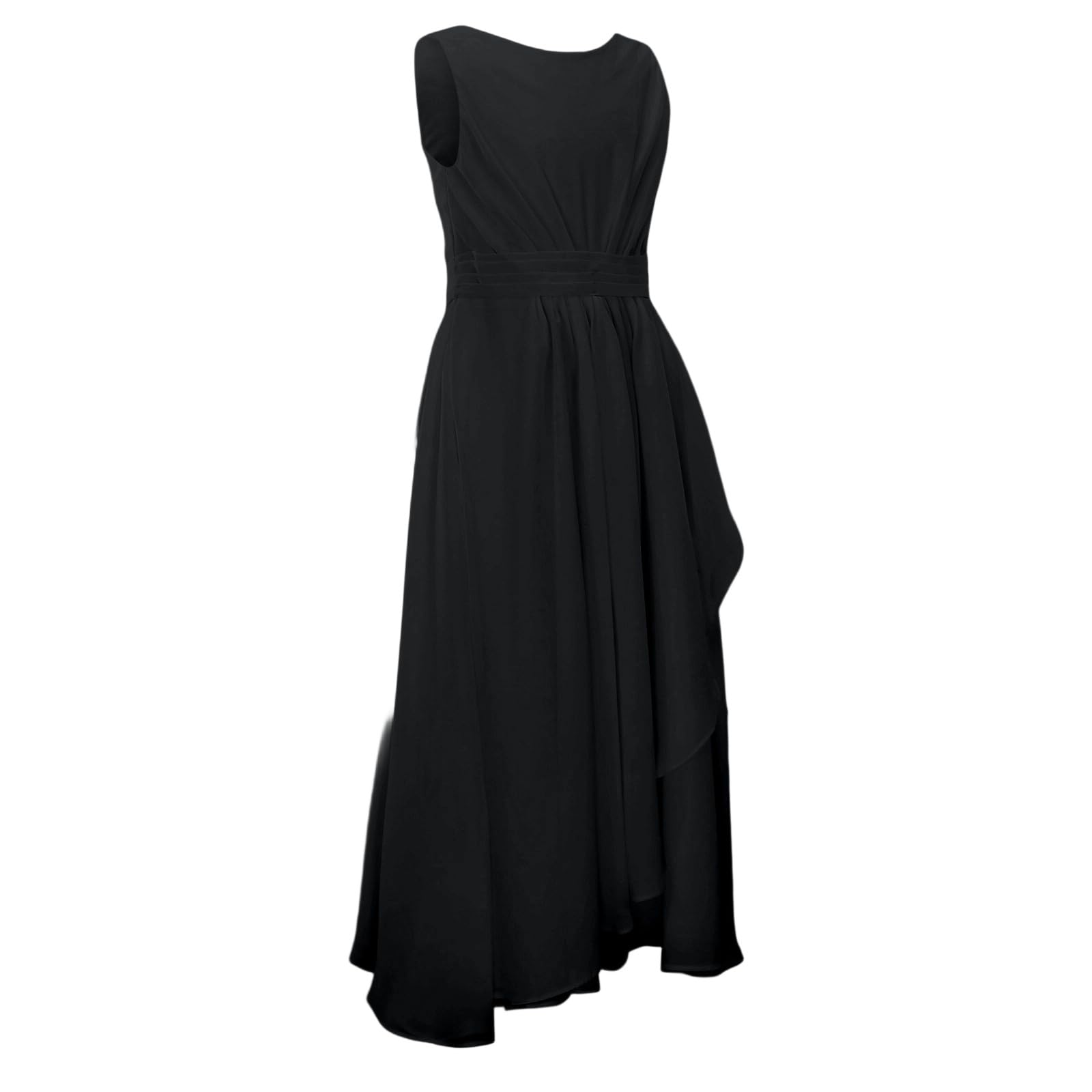 Elegante ärmellose Partykleider für Mädchen mit Rundhalsausschnitt, perfekt für Aufführungen, Hochzeiten und Veranstaltungen im Freien