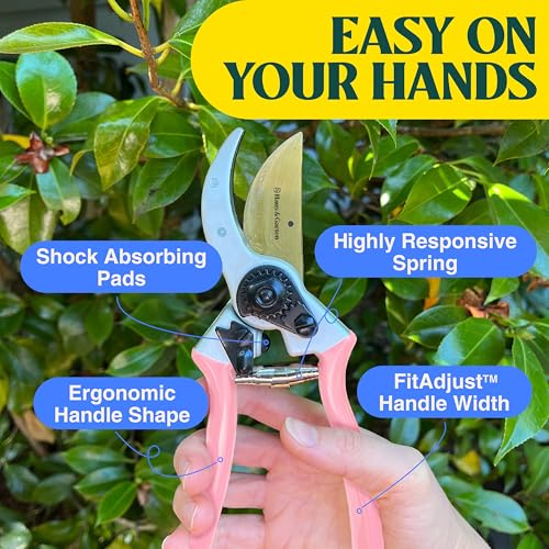 Image of Haus & Garten ClassicPRO 8.5 inch Premium Titanium Bypass Garden Shears - Use as Pruners, Pruning Shears for Gardening, Hand Pruners, Handheld Garden Clippers, Scissors for Women